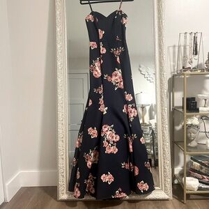 Stunning navy blue and pink dress